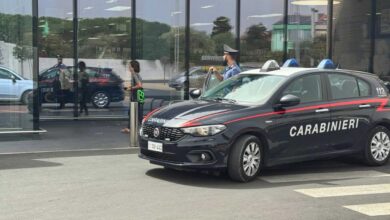 Auto dei Carabinieri durante un controllo