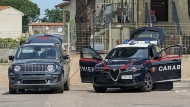 Pattuglia dei Carabinieri sul luogo dell'intervento