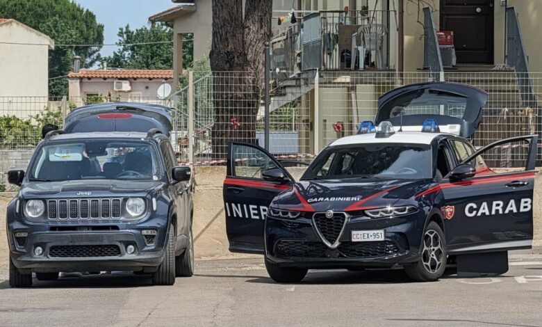 Pattuglia dei Carabinieri sul luogo dell'intervento