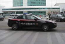 Auto dei Carabinieri durante un controllo