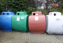 Contenitori colorati per la raccolta differenziata