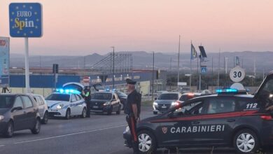 Posto di controllo di Carabinieri e Polizia Municipale a Villacidro