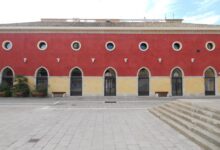 La facciata dell’EXMA a Cagliari