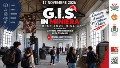 Studenti in visita alle officine della Miniera di Montevecchio, locandina G.I.S. in Miniera 17 novembre 2026