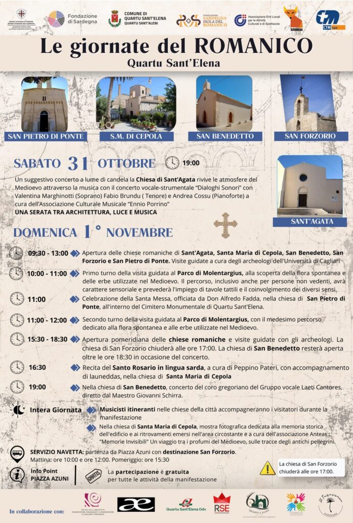 Locandina delle Giornate del Romanico 2026 a Quartu Sant'Elena
