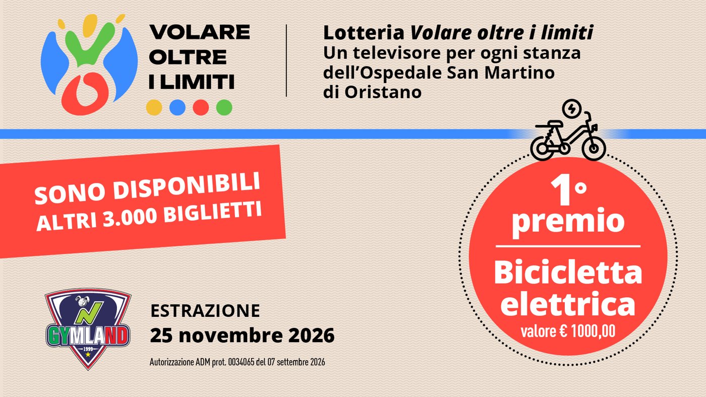Lotteria Volare oltre i limiti: altri 3.000 biglietti, estrazione il 25 novembre 2026, primo premio una bicicletta elettrica