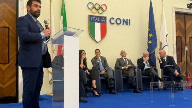 Marco Benucci interviene al Salone d'Onore del CONI a Roma