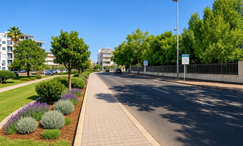 Immagine illustrativa del progetto di riqualificazione del verde in via Cagliari a Oristano