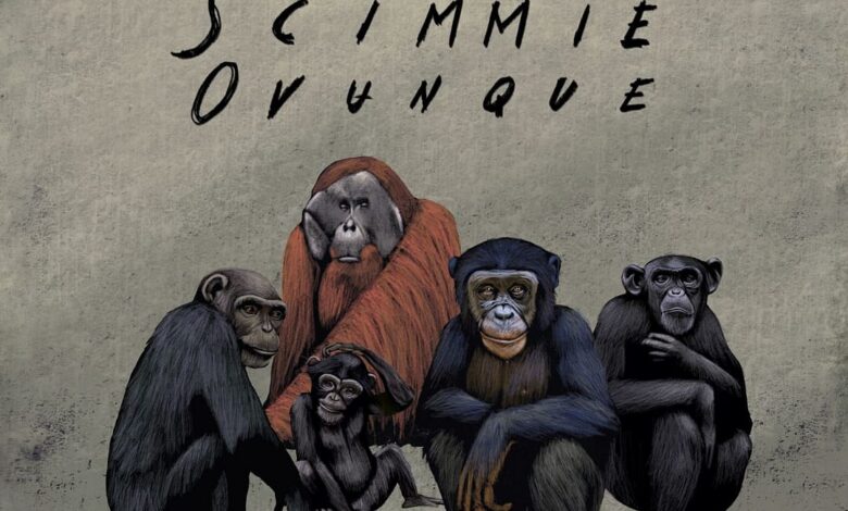 Copertina dell'album “Scimmie ovunque” di Paolo Jannacci