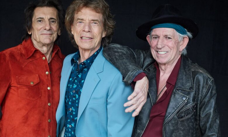 I Rolling Stones: Ronnie Wood, Mick Jagger e Keith Richards