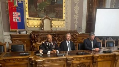 Il tavolo dei relatori al seminario su frodi ai fondi europei nella Prefettura di Cagliari
